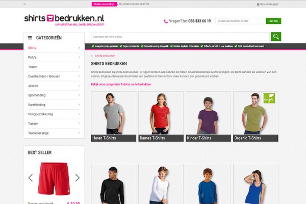 Shirts bedrukken - Netfort SEO en Webdesign Kampen