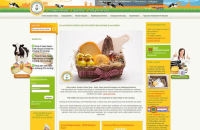 Webdesign en SEO Goudsekaasshop door Netfort