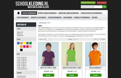 Schoolkleding.nl - Netfort SEO en Webdesign Kampen