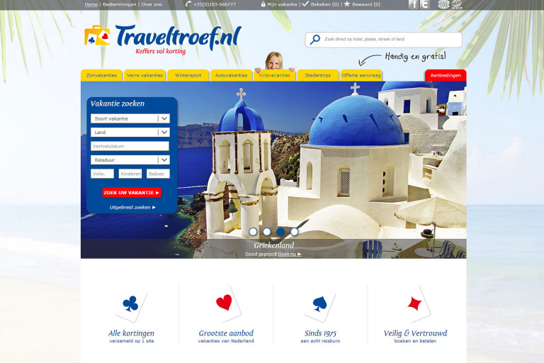 Traveltroef - webdesign